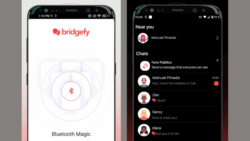 Мессенджер Bridgefy. Источник: bridgefy.me